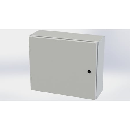 Saginaw Control & Engineering 1/4 Turn Latch Electrical Enclosures, 20 in H, 8 in D, 24 in W, NEMA 3R, 4, 12, 13, Carbon Steel SCE-20EL2408LPLG